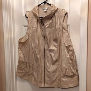 CJ Banks gold zipper vest